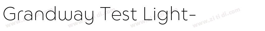 Grandway Test Light字体转换